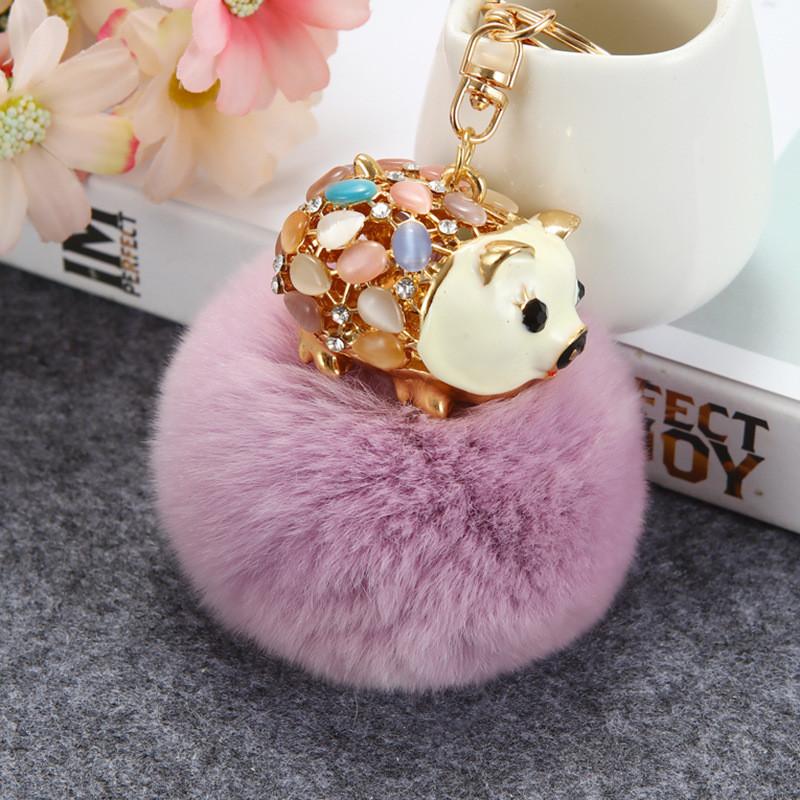 

Вода Прекрасный Сверло Свинья Брелок для Ключей для Девочек с Яркими Цветами Идеально Подходит для Подарка Violet