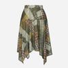 Thursday Island Women Vintage Check Asymmetrical Layered Skirt T262msk901w