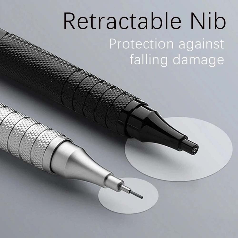 Hochwertiges Metall-Druckbleistift-Set, 0,5 0,7 mm Druckbleistift, geeignet zum Zeichnen, Büro