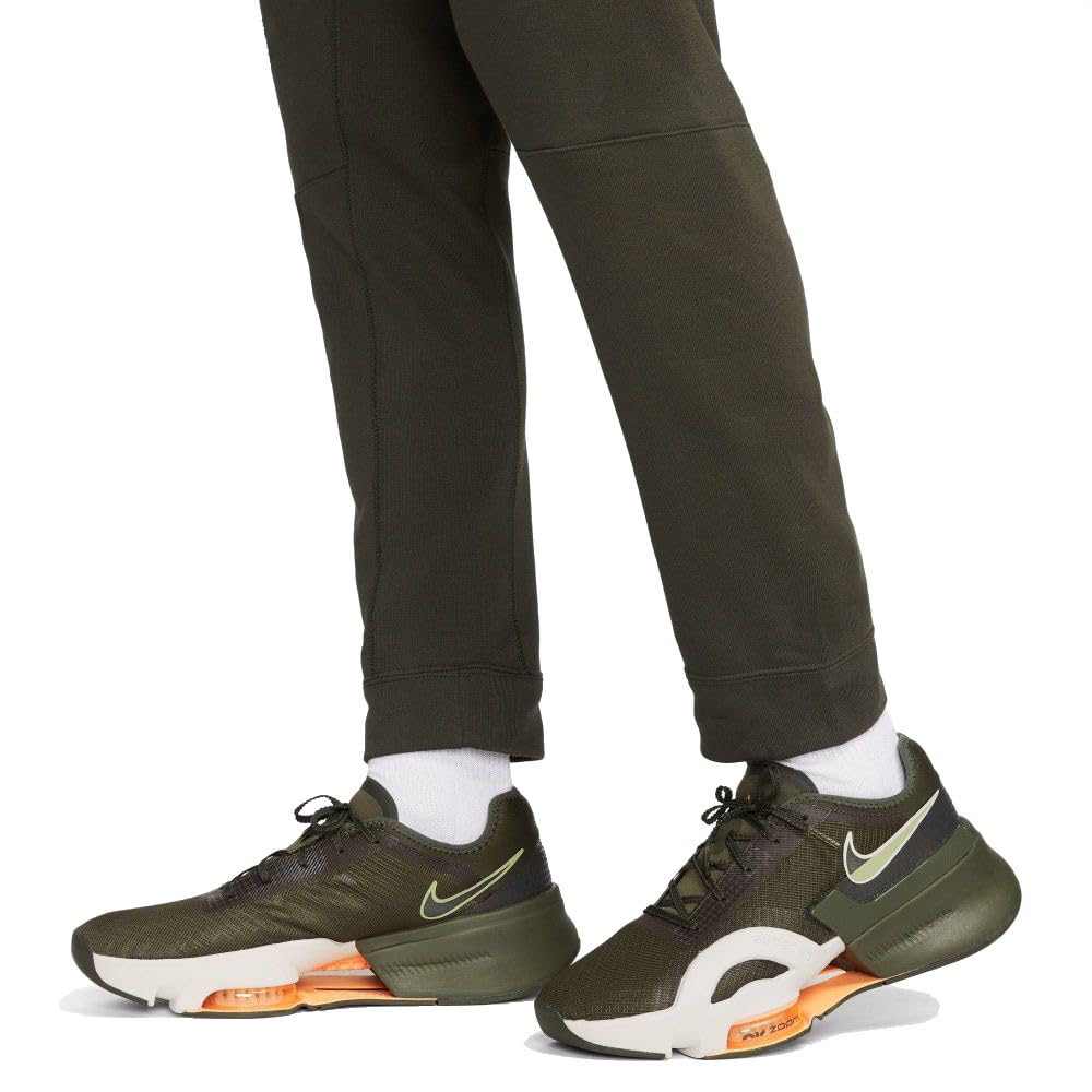 Nike Fleece Sweatshirt and Pants Size Men's Dri-Fit Set, Olive/Khaki, XL, DQ6623-355/DQ6615-355