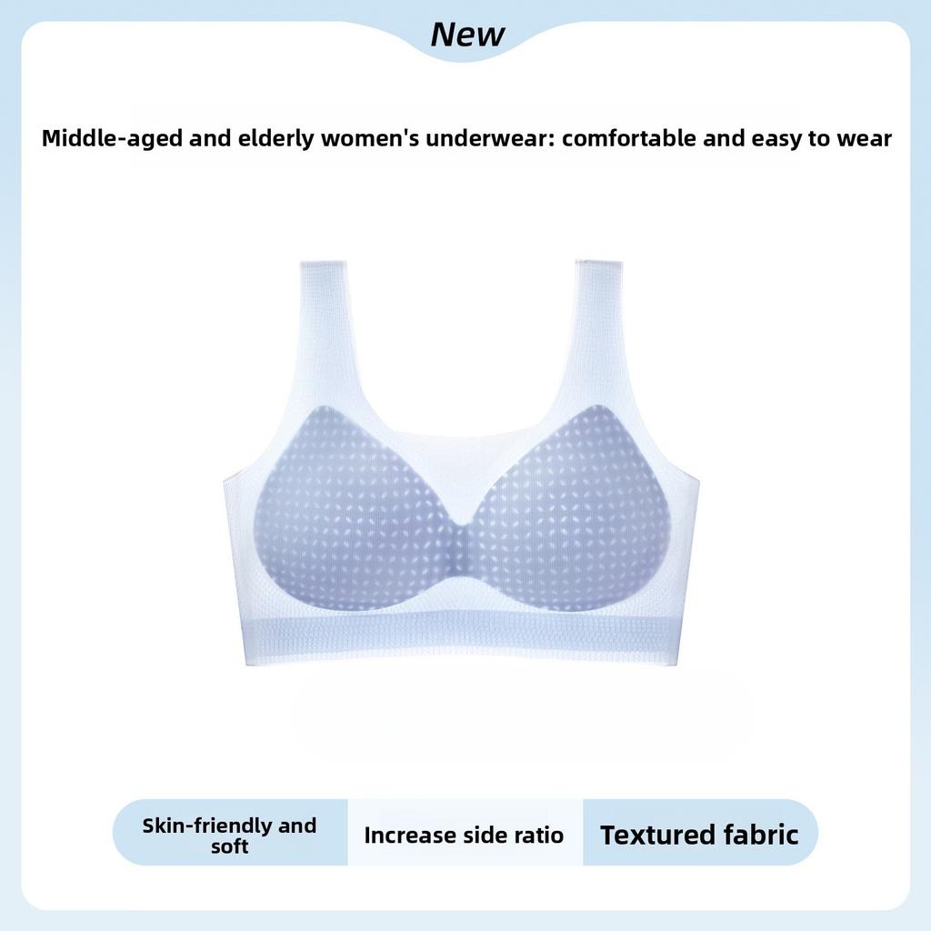 Ladies Summer Cool Feeling 10A Antibacterial Breathable Non Trace Thread Ice Silk Middle Aged Mother Underwear