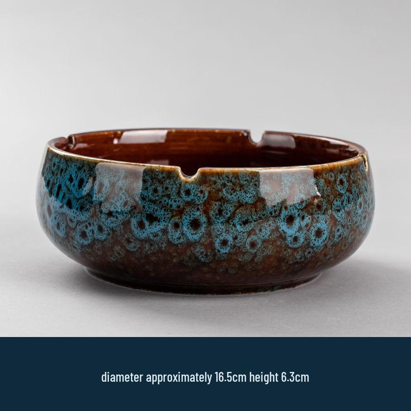 Large Vintage Ceramic Ashtray: Luxury Retro Decor for Home or Office