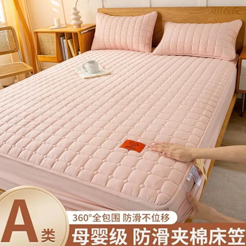 

Высококачественный стеганый чехол для матраса из соевого волокна, 100% хлопок, размер King Queen, индивидуальный стеганый чехол для кровати, наволочка не входит в комплект 90x200cm 1pcs