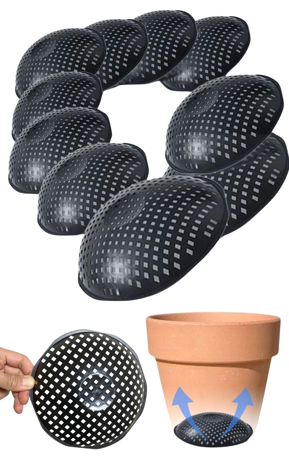 

Прыжок Гусеница Горшок Дно Горшка Предотвращает Корень Способствует Нет Дно Горшка Камни Требуются Сетка, Сетка, 3D, Круглый, Красный, Рост, (Диаметр 8,5 см) чёрный