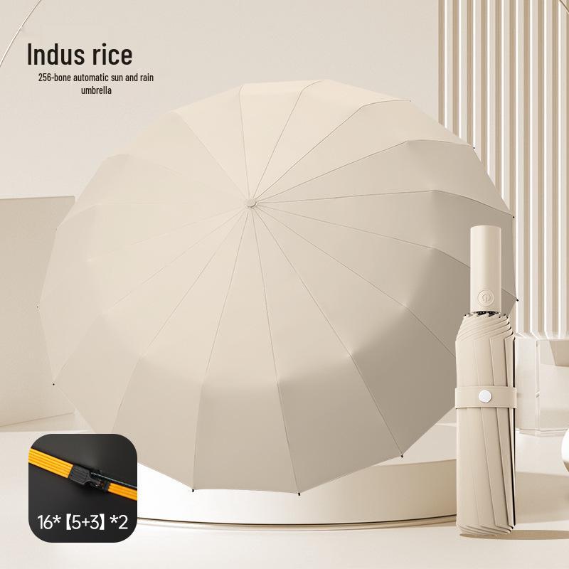 Large Windproof Automatic Folding Umbrella for Men and Women - Reinforced, Dual-Use for Sun and Rain