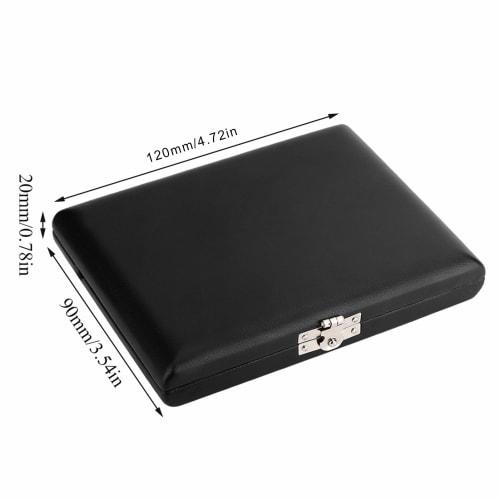 Schwarzes PU-Lederetui für Saxophone und Klarinetten, fasst 6 Rohrblätter, inklusive Fächern, leichte und langlebige Holzkonstruktion, wasserdicht und leicht zu re