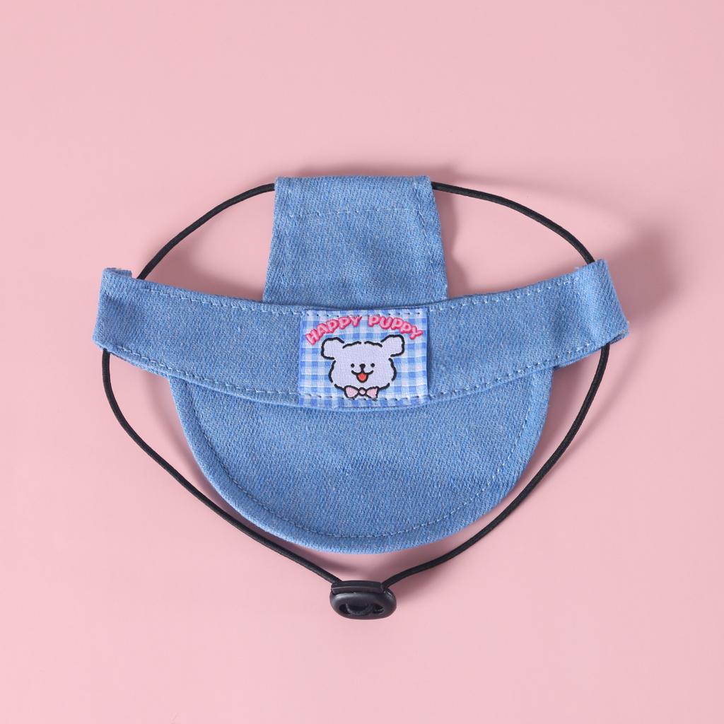 Pet Outdoor Denim Sun Hat Cat Small Medium Large Dog Baseball Cap Embroidered Cartoon Cute Shiba Inu Headwear Hat