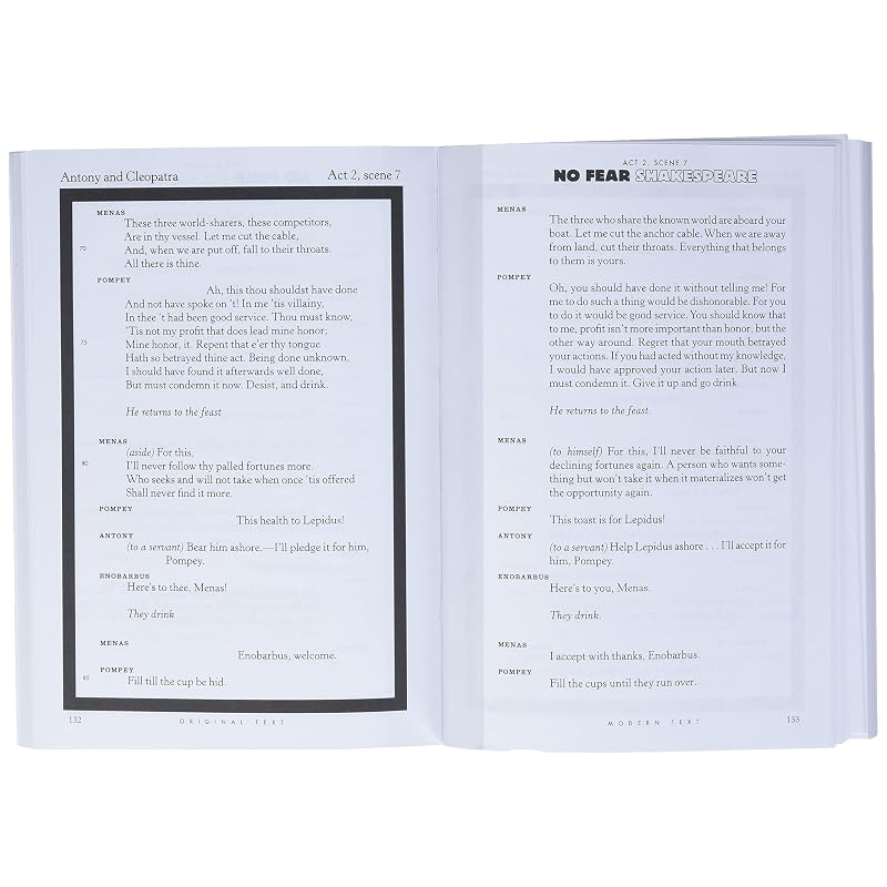 Antony & Cleopatra: No Fear Shakespeare SidebySide Plain English (Volume )
