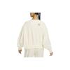 Nike X Naomi Osaka Gesticktes Logo Rundhals Fleece Sweatshirt Damen Tops Blass-Elfenbein FD5505-110