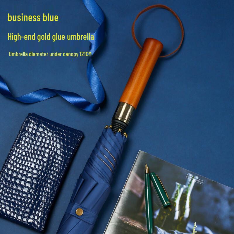 Yicheng Reinforced Gold-Coated Straight Umbrella