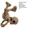 3D Printed Inverted Skeleton Figurine, Halloween Upside-Down Skeleton Statue, Spooky Skeleton Decoration for Home, Office, Holiday Party