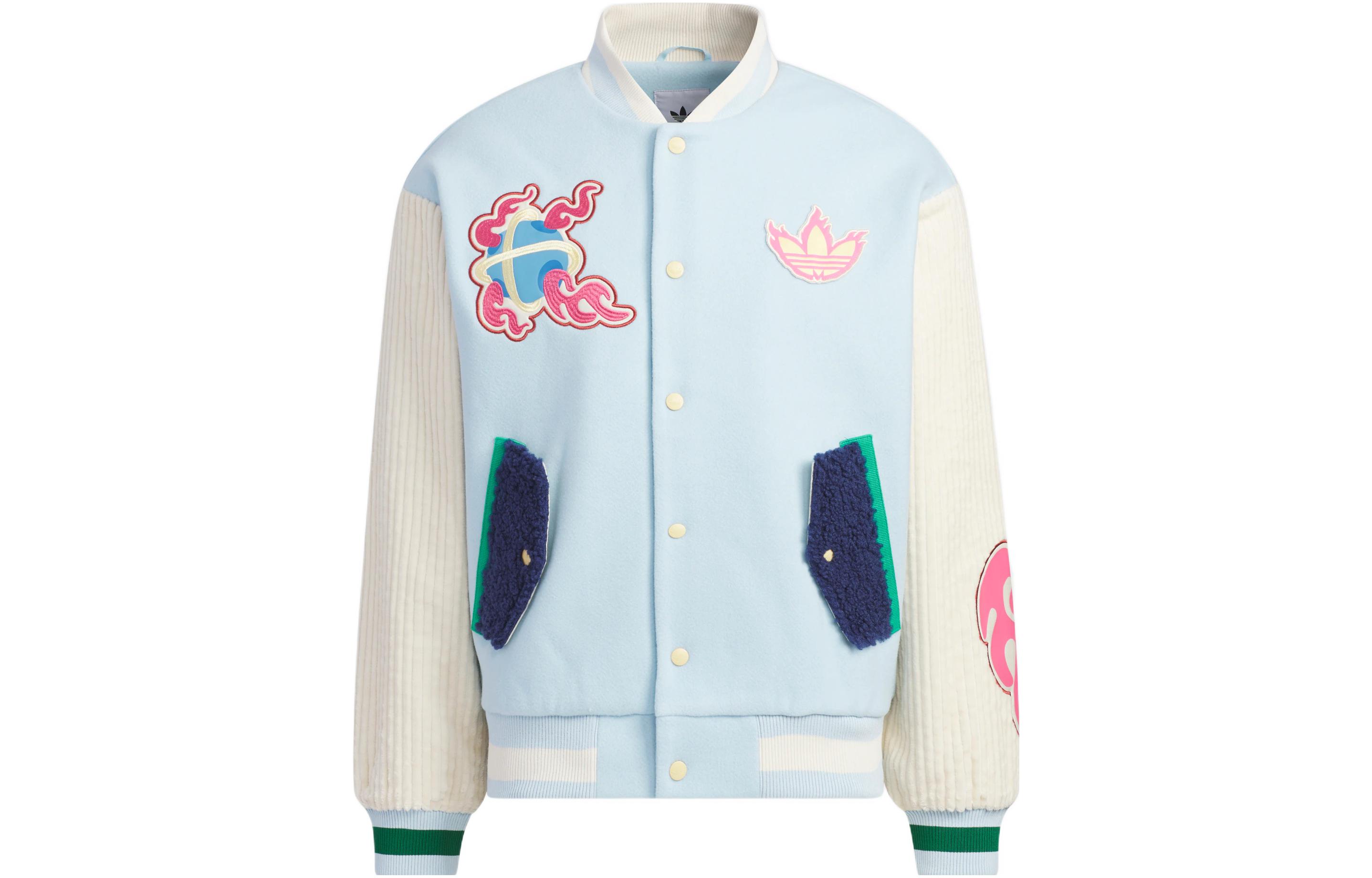 Adidas Originals Baseball Jacket Unisex Snow Crystal Blue HY7248 S