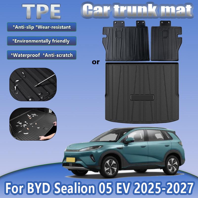For BYD Sealion 05 EV 2025 2026 2027 Car Trunk Mat TPE Cargo Liners Boot Carpet Cushion Protective Pad Auto Tools Accessories