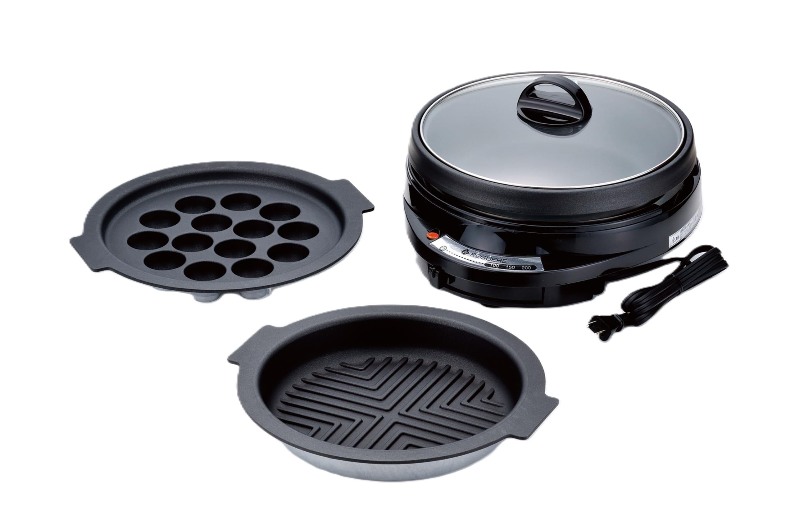 

Wahei Freiz Regular II MJ-0722 Hot Plate and Grill Pan 3-Piece Set, Large Capacity, Multiple Use