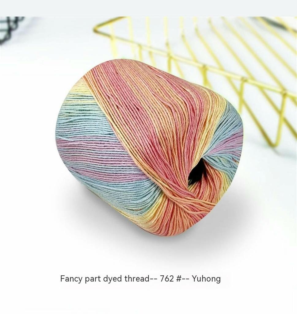 10pcs/lot Pure cotton space-dyed lace thread violent bear hand-crocheted shawl knitting fine wool