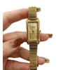 Women'S Watch Bamboo Strap Trend Watch Gold Ladies Watch Small Disc Gold Watch Square Watch