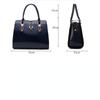 Women's One Shoulder Bag Bright Leather Crocodile Texture PU Leather Portable Women's Bag One Shoulder Diagonal Large Capacity Women's Bag