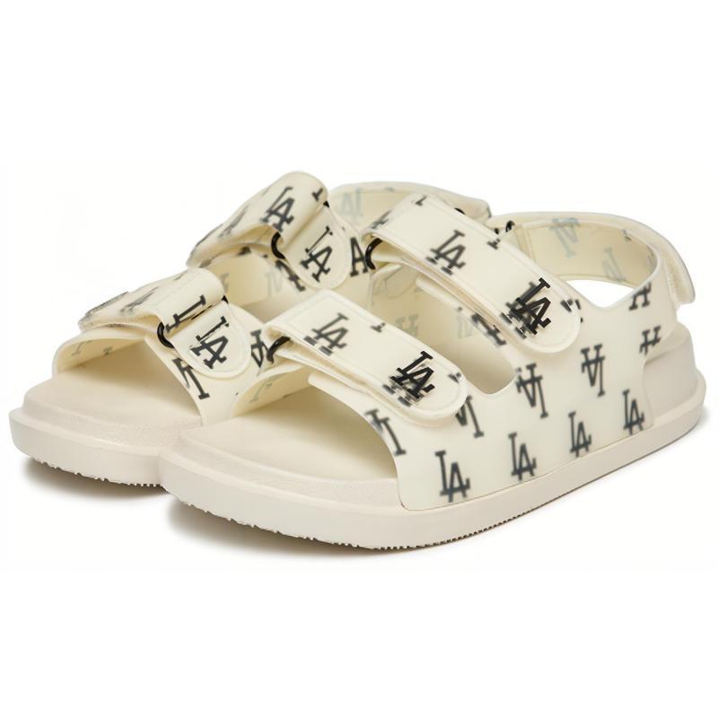 MLB Sandal Beach Sandals Unisex Ecru/Black Sneakers 3ASDSD423-07WHS