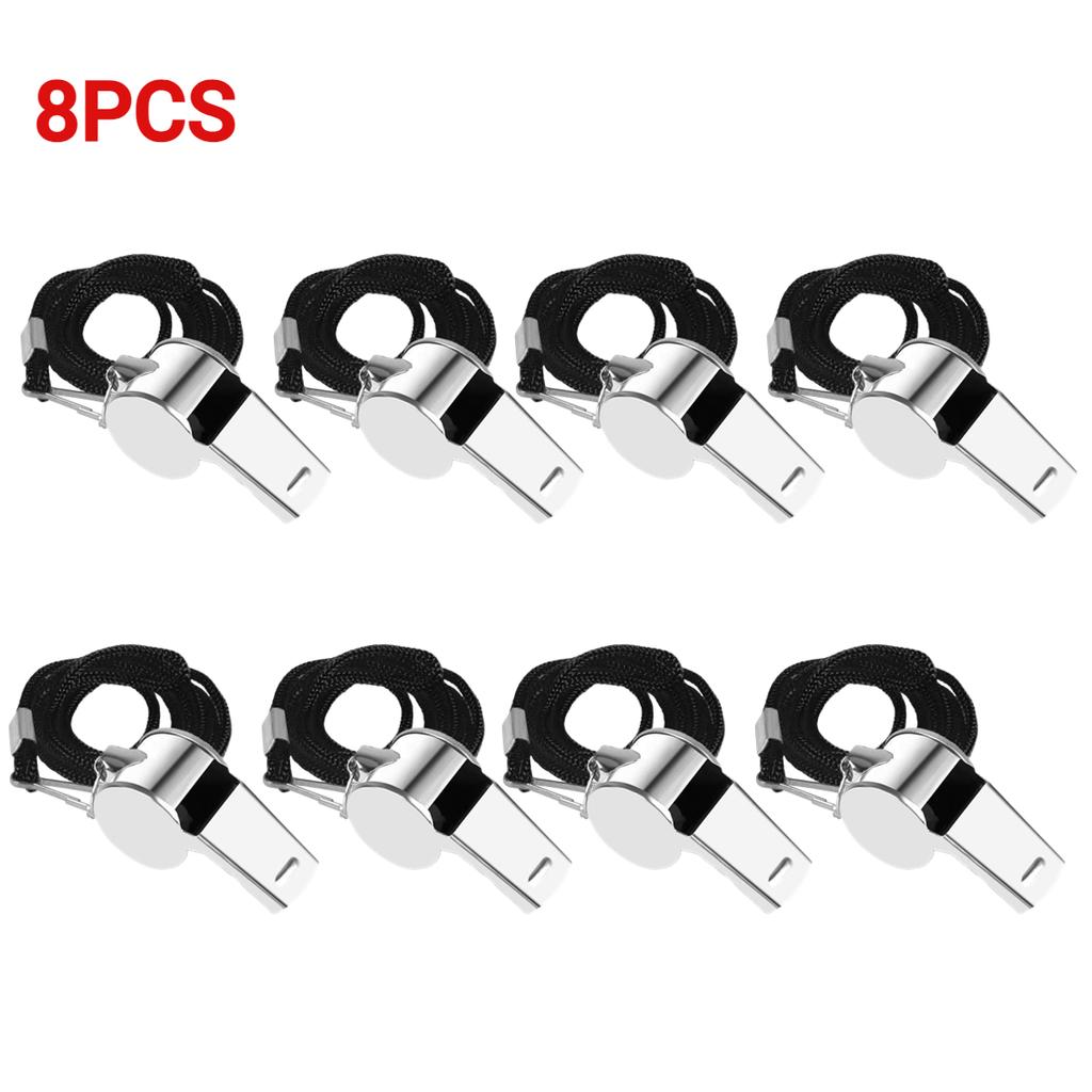1-10PC Portable Referee Whistles with Rope Sport Rugby Metal Whistle Party Training Soccer Football Basketball Cheerleading Tool