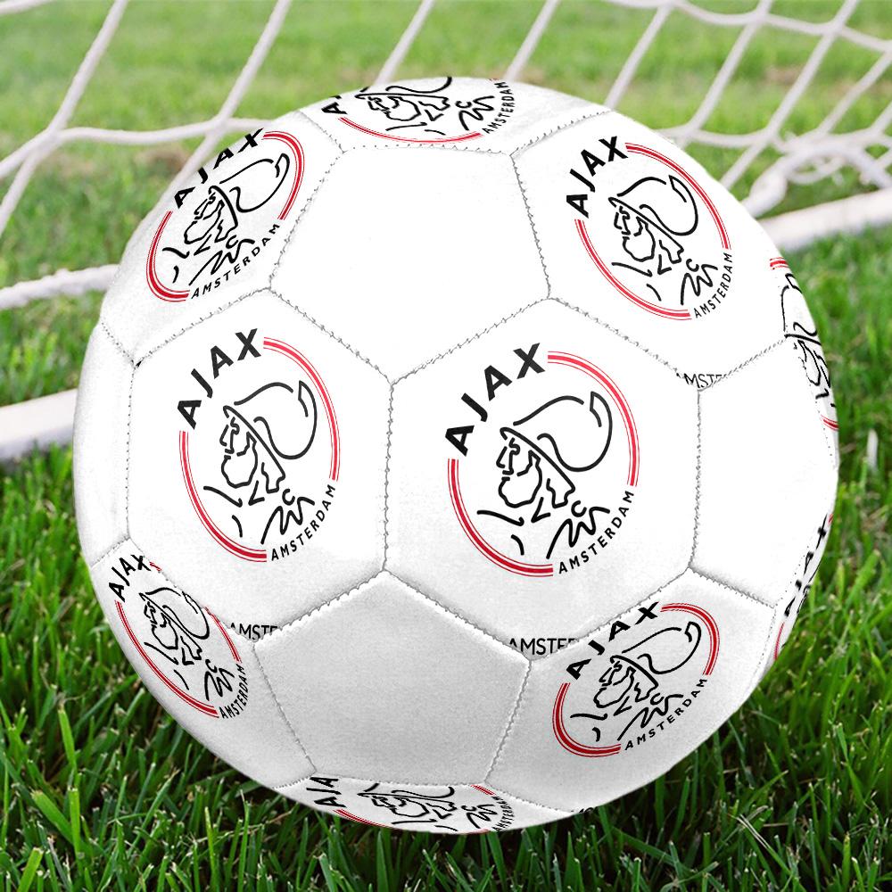 1PC AFC Ajax Poster Size 5 Soccer Ball PrahaIndoor Soccer Ball Colorful All Ages Machine Stitched PVC Competition Ready Durable High-Bounce