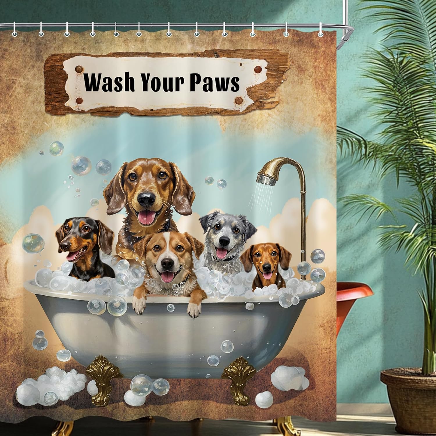 Funny Cute Yoga Shower Curtain Sets for Bathroom Fun Animal Inspirational Quotes Shower Curtain Rustic Motivational Bathtub 90x180CM