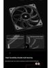 Lengshuo HF12015 120mm PC Case Cooling Fan, FDB Bearing, 15mm Thick, Silent ARGB with Temperature Control