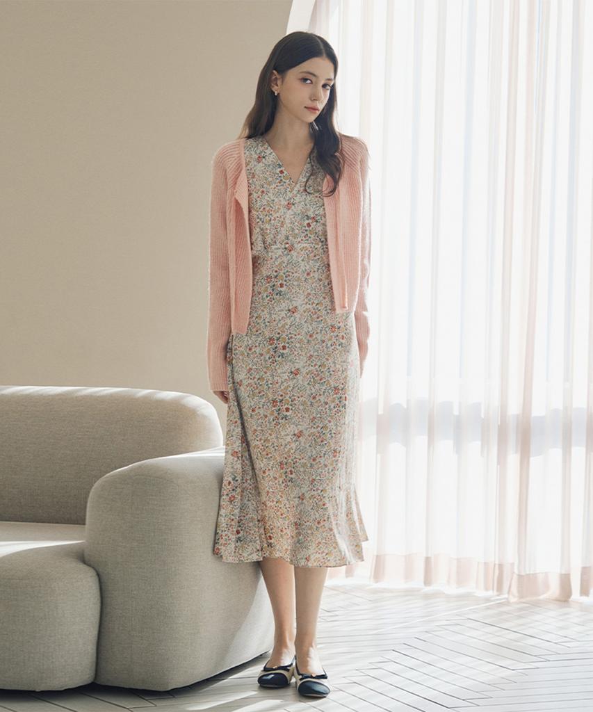 SOUP Floral Fake Wrap Long Dress (Sb2Opf1)