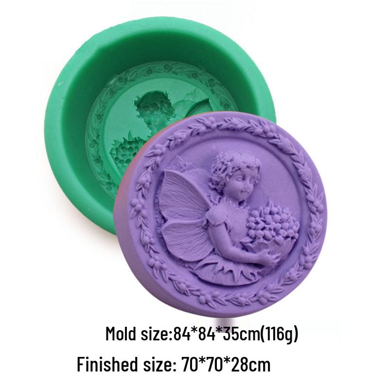 Retro Praying Angel Garden Fairy Silicone Mold for Soap, Candle, or Plaster Epoxy