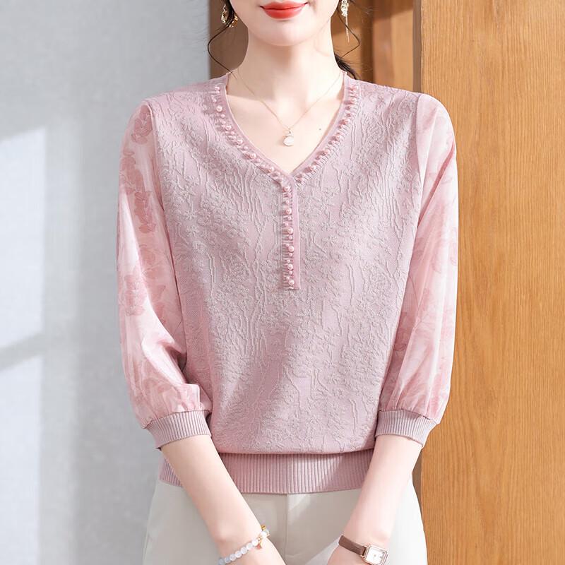 

XUEXI Женский трикотажный топ с рукавом три четверти, осень 2025 2XL