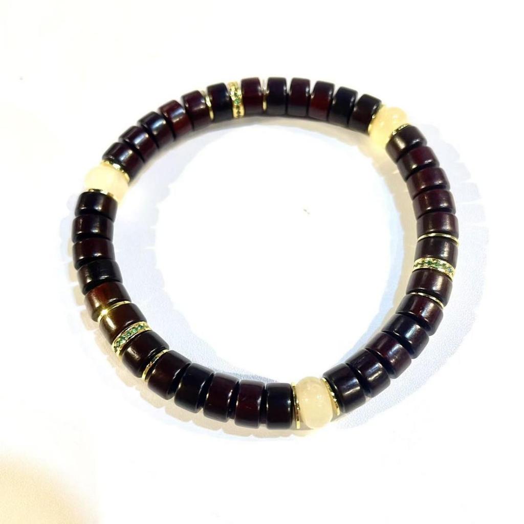 Unisex Sandelholz Tabletten Wolken Armband: Ethnischer Stil mit geradlinigem literarischem Design