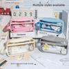Transparent High-Capacity Pencil Case for Students – Simple Milk Salt Design, Ideal for Primary & Secondary Exams