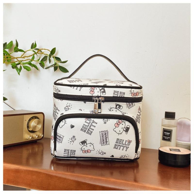 Portable cosmetic bag semi-shaped multi-function large-capacity cosmetic case storage case