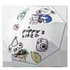 New automatic umbrella rain and shine vinyl graffiti cartoon cute sun umbrella creative Korean version tri-fold umbrella