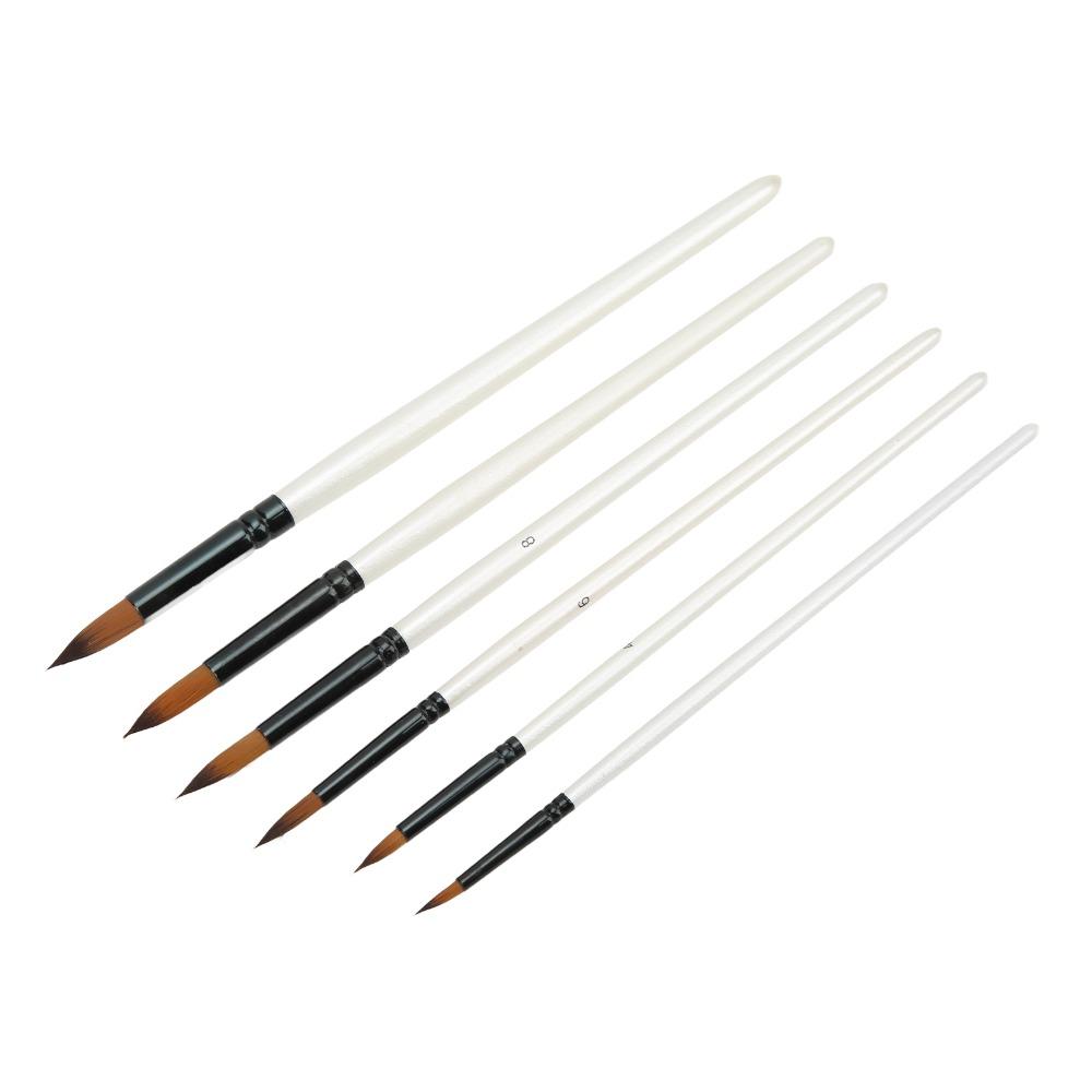 6pcs Soft Brush Tips Paint Brush Set Fine Detail Tip Oil Paint Brush Tips Fine Detail Tip