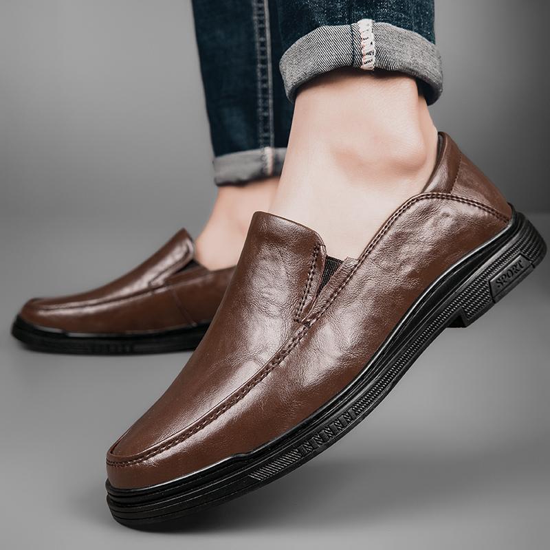 Business Office Formal Leather Shoes Mens Casual Genuine Leather Men Social Loafers Moccasins Comfortable Outdoor Driving Shoes