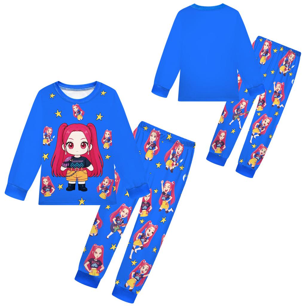 Children's Fashion Suit Skirt Round Neck Long Sleeve Top Pants