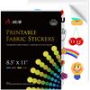 A-SUB Printable Fabric Sticker Paper for Inkjet Printers, 8.5x11 Inches Matte White Waterproof Printable Stciker Paper for Making  Stickers 10