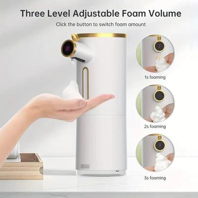 Smart 300ml/10.14OZ Automatic Soap Dispenser - Touchless Foaming Hand Soap Dispenser for Bathroom - 3 Levels Adjustable Foam, USB C Rechargeable