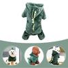 Green Dinosaur Designed Dog Outfit for Pet Use Crafted with Coral Fleece