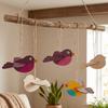 With Rope Wooden Bird Craft Kit Painting Blank Bird Pendants Home Holiday Decor