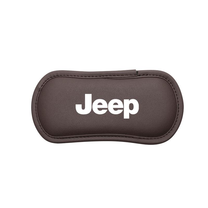 1Pcs Leather Car Pillow Car Knee Pad Elastic Memory Foam Leg Pad For Jeep Renegade Wrangler JK Grand Cherokee WJ XJ Willys Compass Command