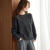 Srcr Women's Thick 100% Wool Cable Knit Sweater