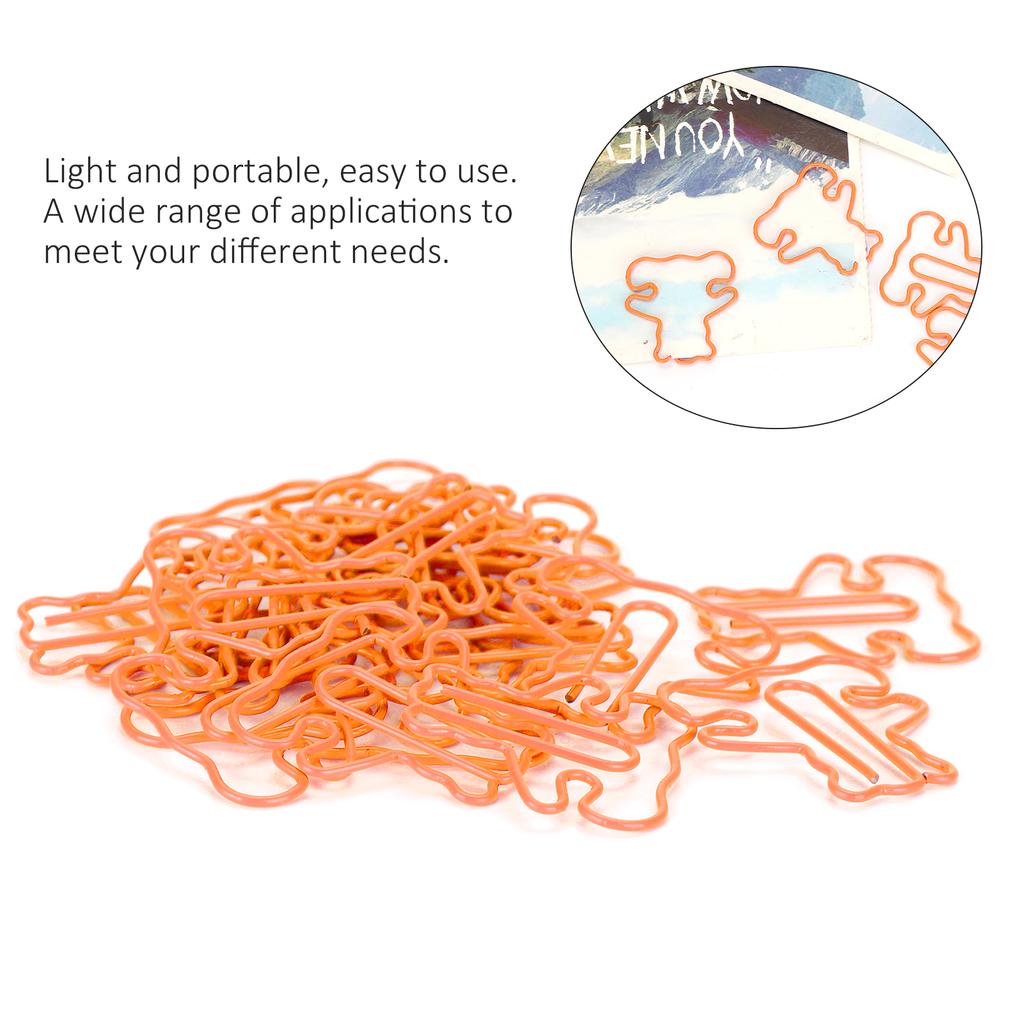 20PCS   Plastic Coated Wire Paperclip Bear Shape Bookmark Clip File Notebook Holder