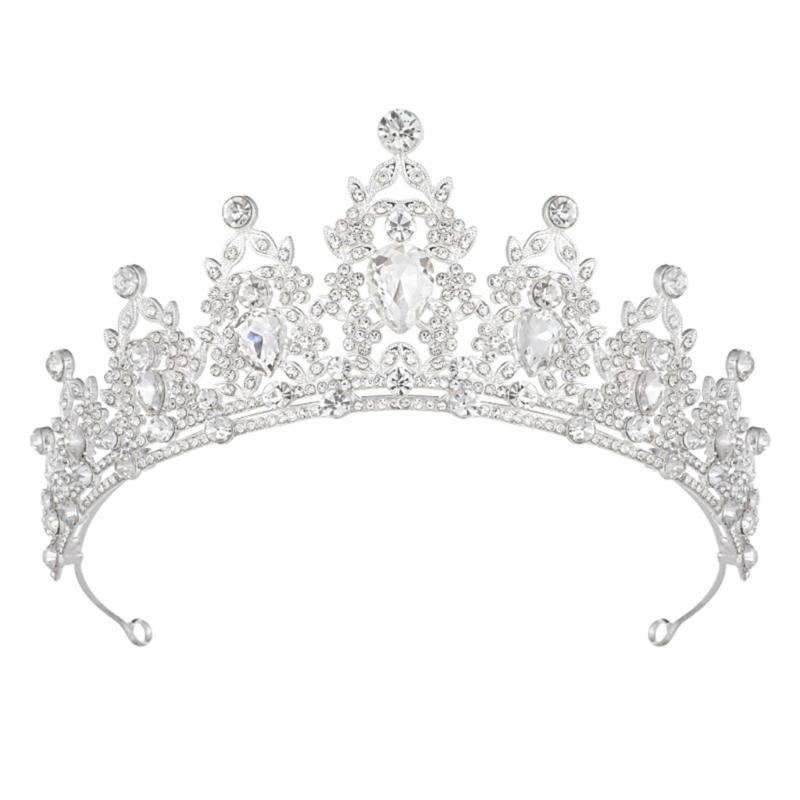 Crystal Rhinestones Wedding Crowns Hairband Crowns Tiaras Hairhoop For Bride Wedding Parties And Special Event Gathering серебряный