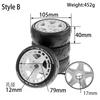 4PCS RC On-Road Tires Wheels 17mm Hex for 1/8 Arrma Limitless Infraction Felony ZD Racing HongNor Upgrade Parts