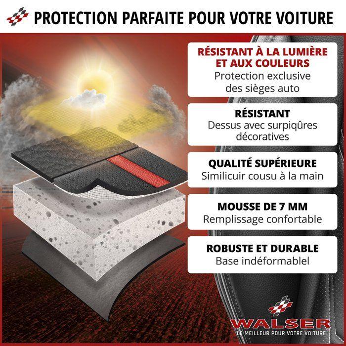 Housse de siège - walser - kimi - noir/gris - universel - compatible airbag latéral