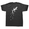 Funny Retro Drawing With Tracks Gecko T Shirts Cotton Streetwear Gifts Mens Clothing Fashion Casual Loose Oversized T Shirt