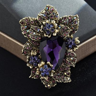 Vintage Luxury Atmospheric Brooch French Flower Men'S Blazer Pin Banquet Suit Accessories Brooch