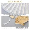 Diameter 40cm Chinese  Vintage Bamboo Fan Bamboo Frame Bamboo Silk Folding Fan  Dancing Party