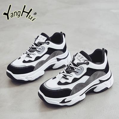 2024 Novos Tênis Femininos Respiráveis de Malha em Cores Misturadas para Corrida Esportes Casuais Estudante Versátil Moda Primavera Outono Estilo Coreano